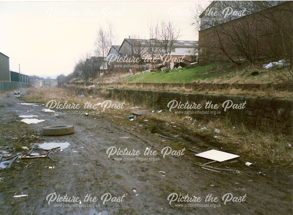 Path of Sheepbridge Works Railway, Foxwood Industrial Park, Old Whittington, 1994