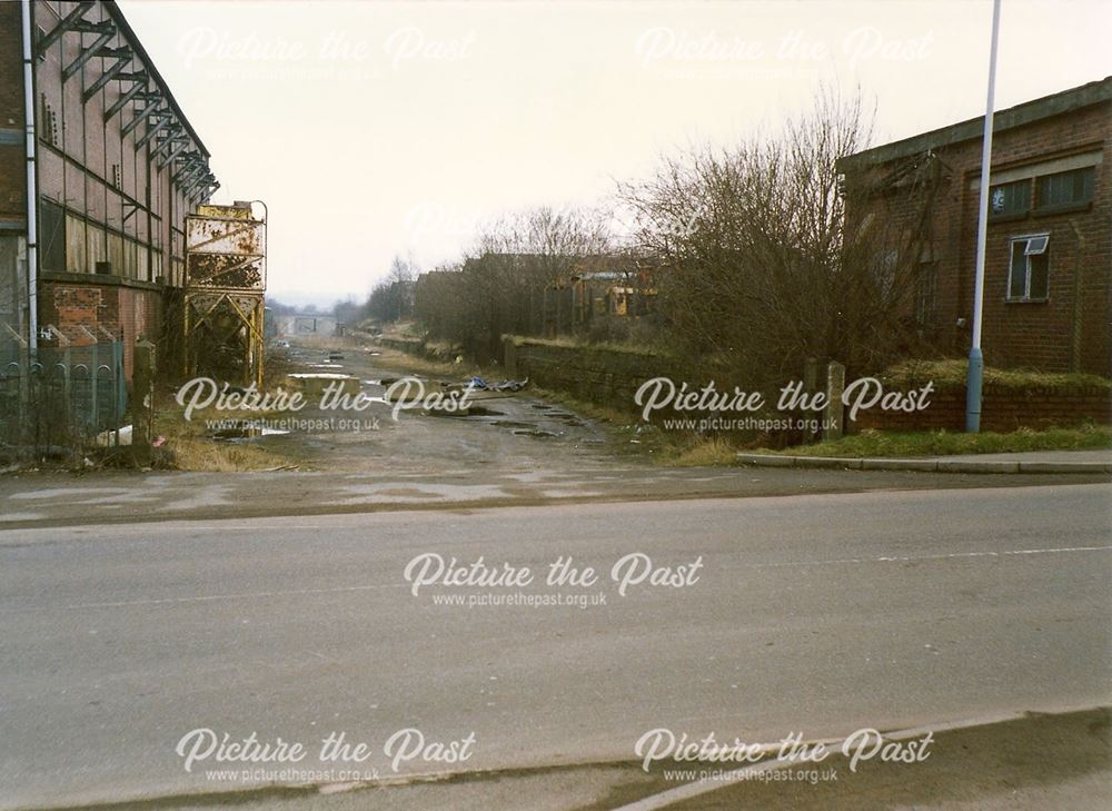 Across Sheepbridge Lane, to Path of Sheepbridge Works Railway, Old Whittington, 1994