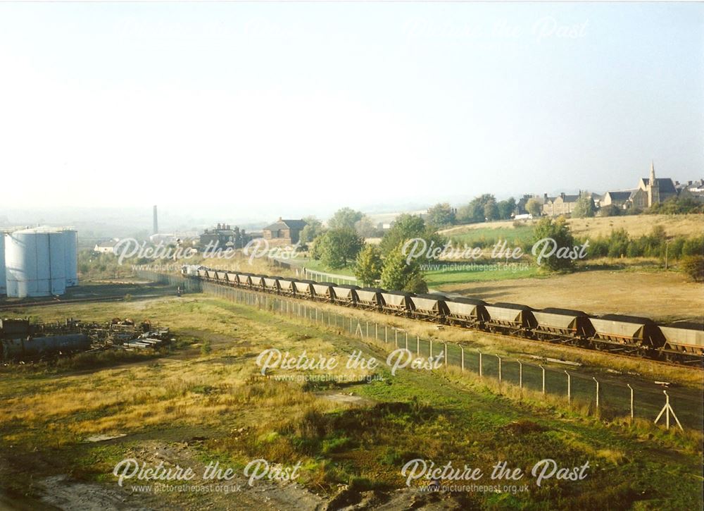 Coal Train nr Staveley Chemicals, Hall Lane, Staveley, towards Barrow Hill, 1994