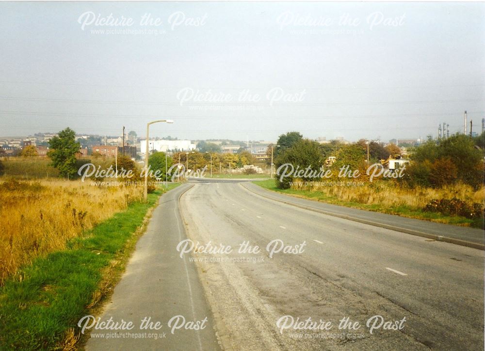 Private Drive towards Junction with Station Road, Works Road and Troughbrook Road, Hollingwood, 1994