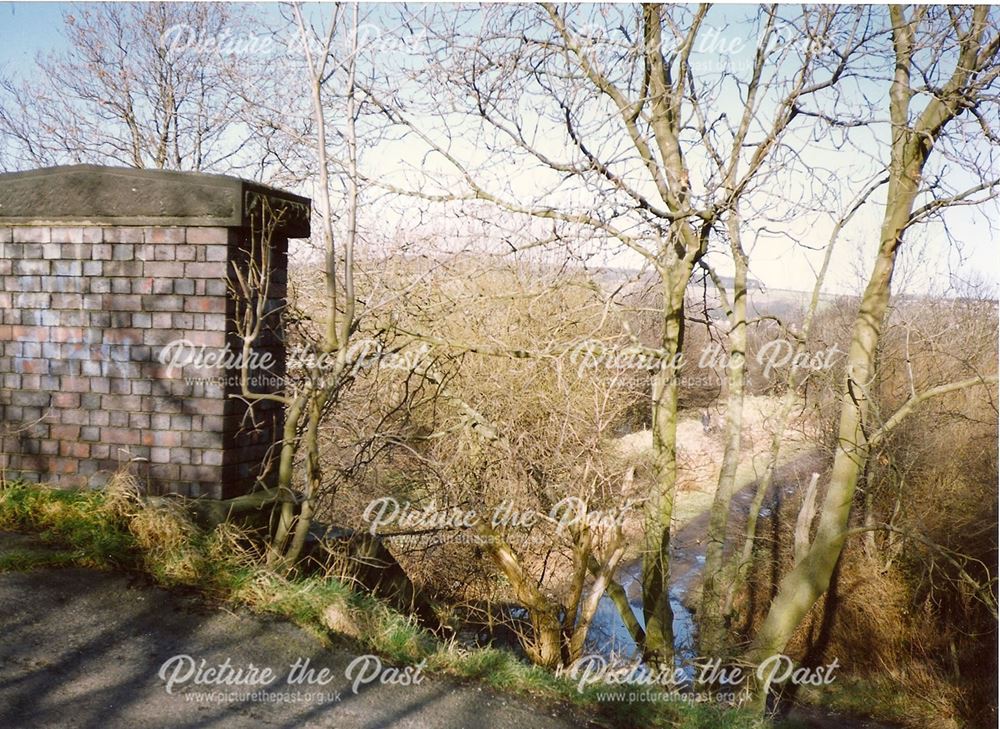 Line of Old GCR Railway from Bridge on Newbridge Lane, Old Whittington, 1994