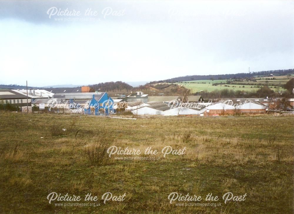 Wasteground and Foxwood Industrial Estate, from Dunston Road, Sheepbridge, 1995