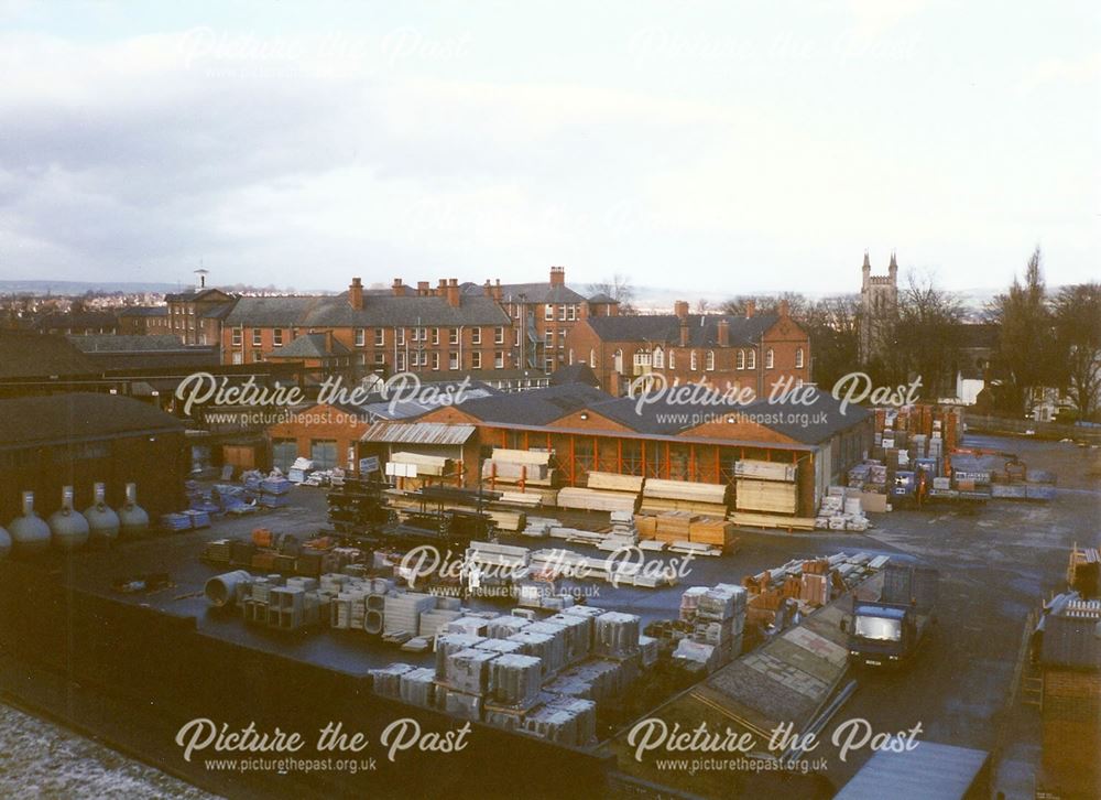 Builders' Merchant's from Multi-Storey Car Park, Holywell Cross, Chesterfield 1995