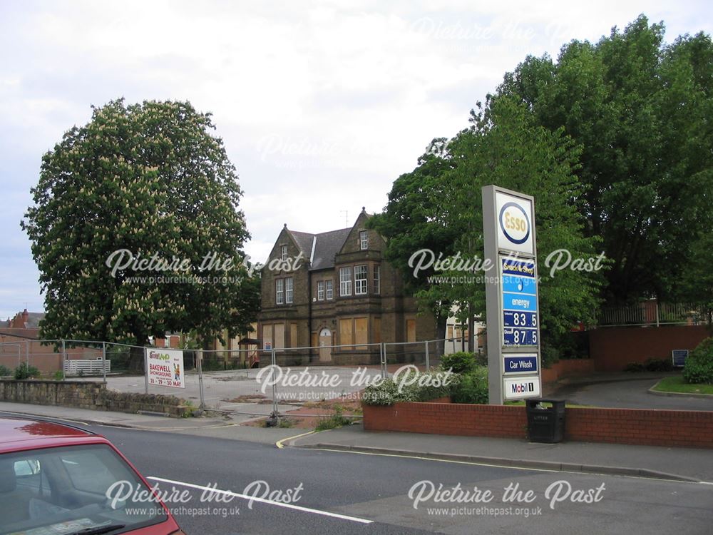 Boarded-Up Building and Petrol Station, Chatsworth Road, Brampton, 1995