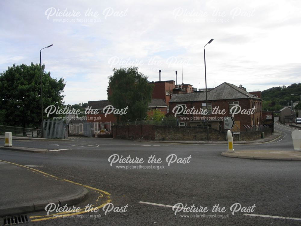 Roundabout near Old Trebor Sweet Factory, Brewery Street, Chesterfield, 1995