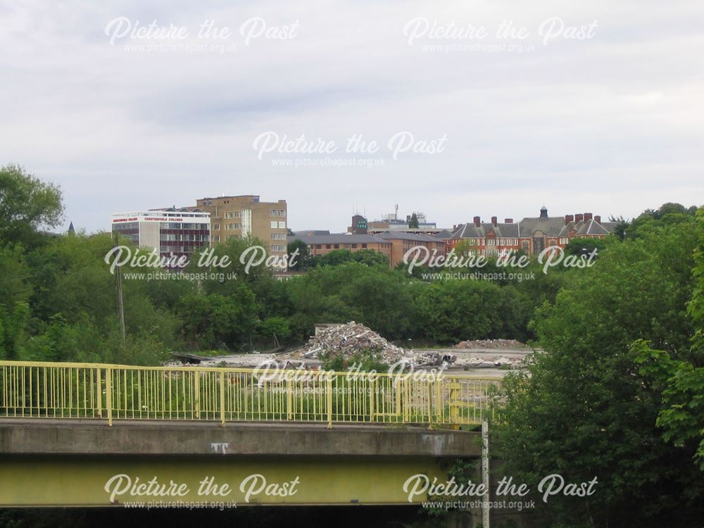 Waste Ground Looking Across Bridge to Old Arnold Laver Site, Brimington Road, Chesterfield, 1995