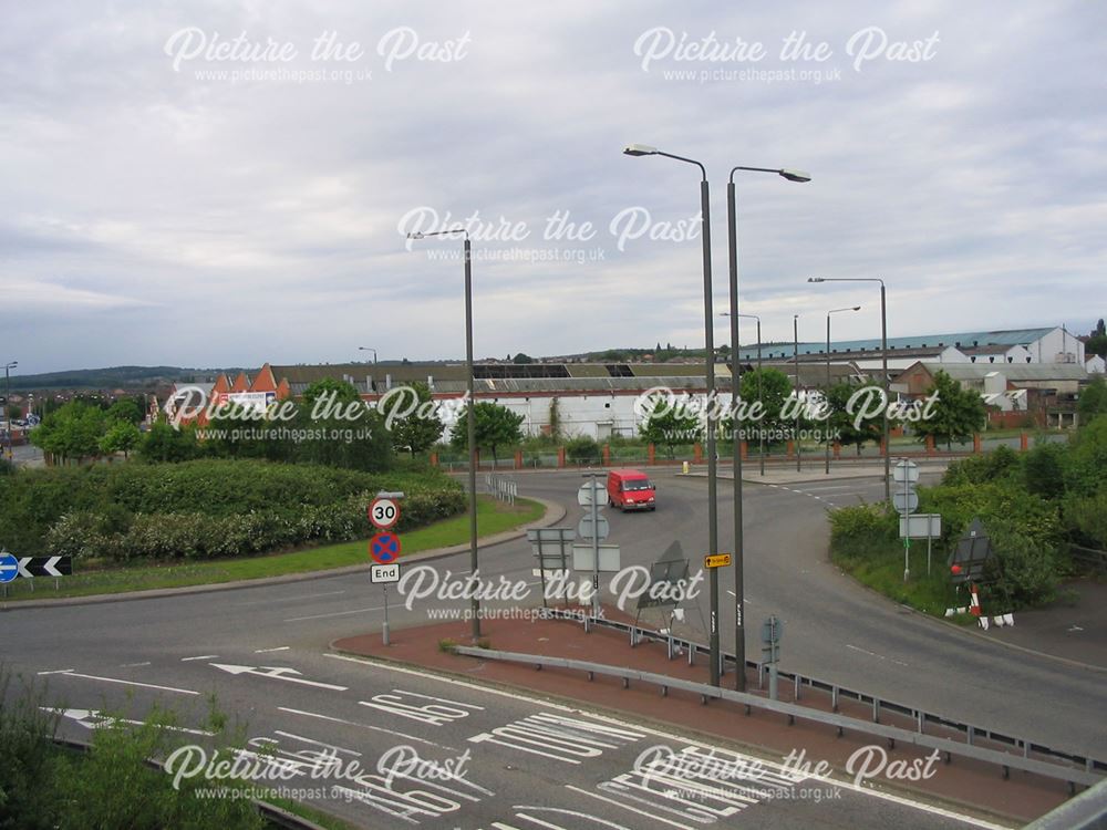 (Donkin's) Roundabout on Derby Road (A61) and A617, Chesterfield, 1995