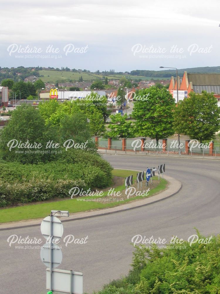 (Donkin's) Roundabout on Derby Road (A61) and A617, Chesterfield, 1995