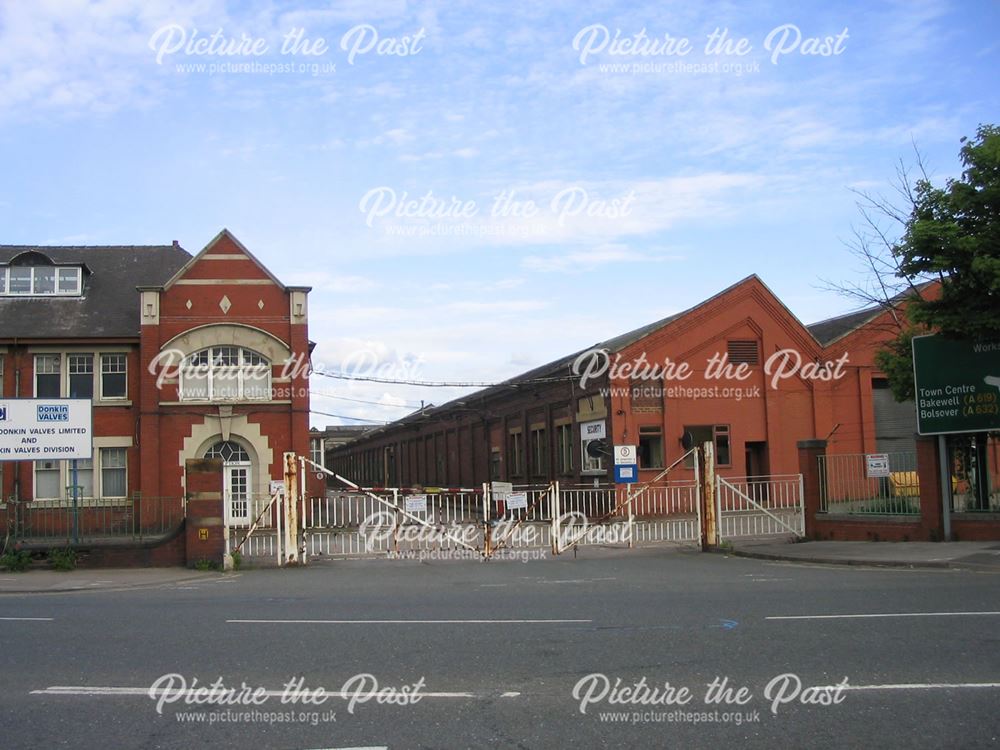 Entrance to Brian Donkin Engineering Works, Derby Road, Chesterfield, 1995