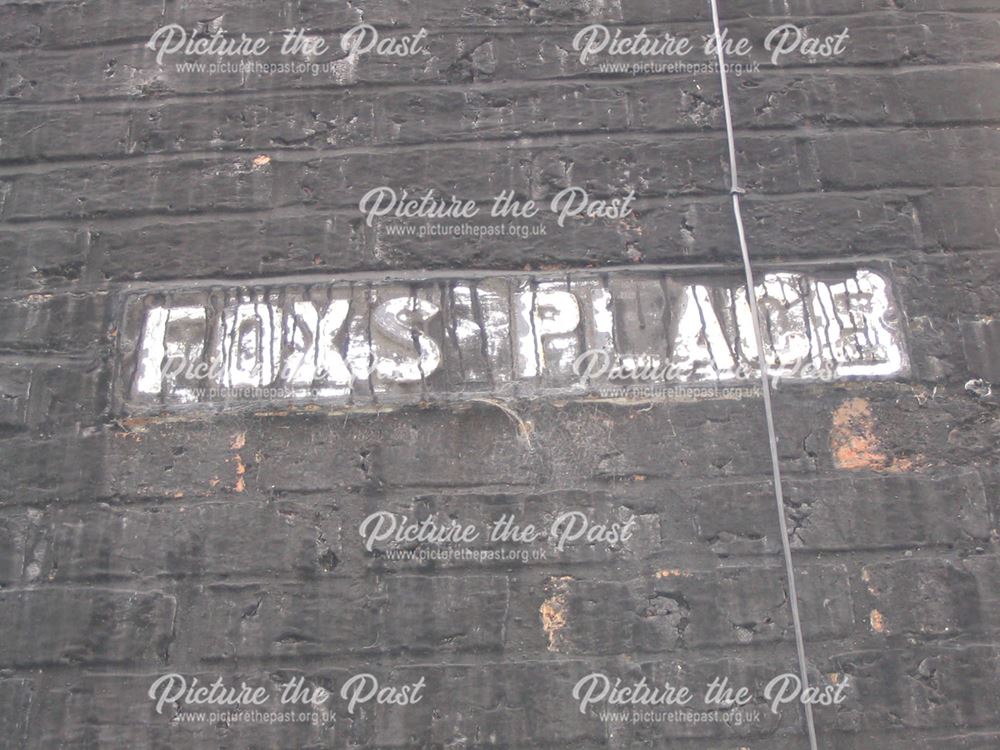 FoxÆs Place Sign, Off Old Road, Brampton, Chesterfield, 1995