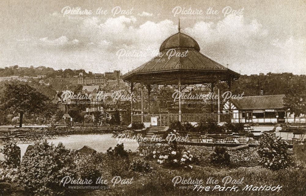 The Bandstand, Hall Leys Park, Matlock, c 1935