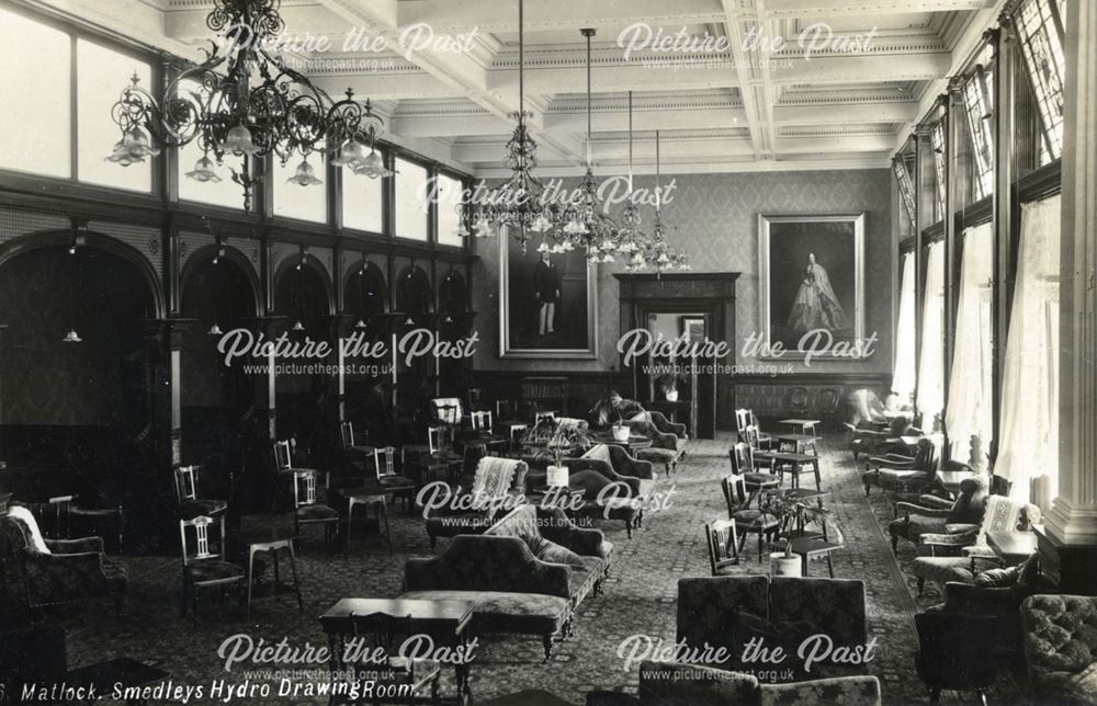 Drawing Room, Smedley's Hydro, Matlock, c 1910