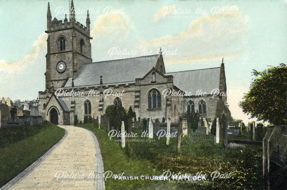 St Giles' Church, Matlock, c 1900