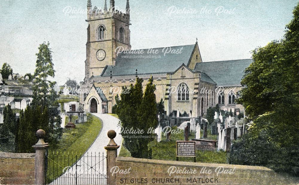 St Giles' Church, Matlock, c 1910