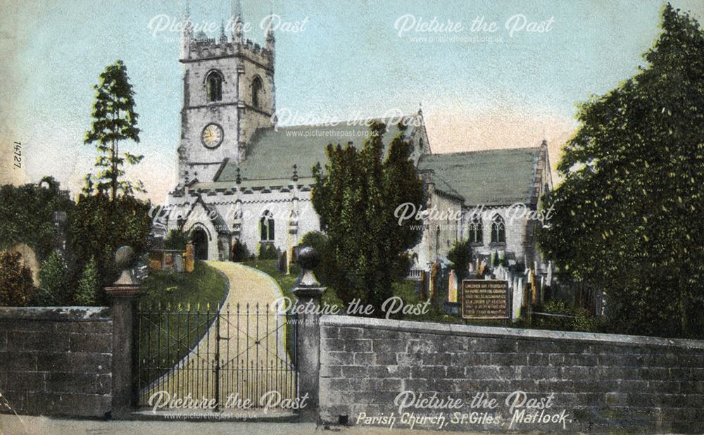 St Giles' Church, Matlock, c 1910