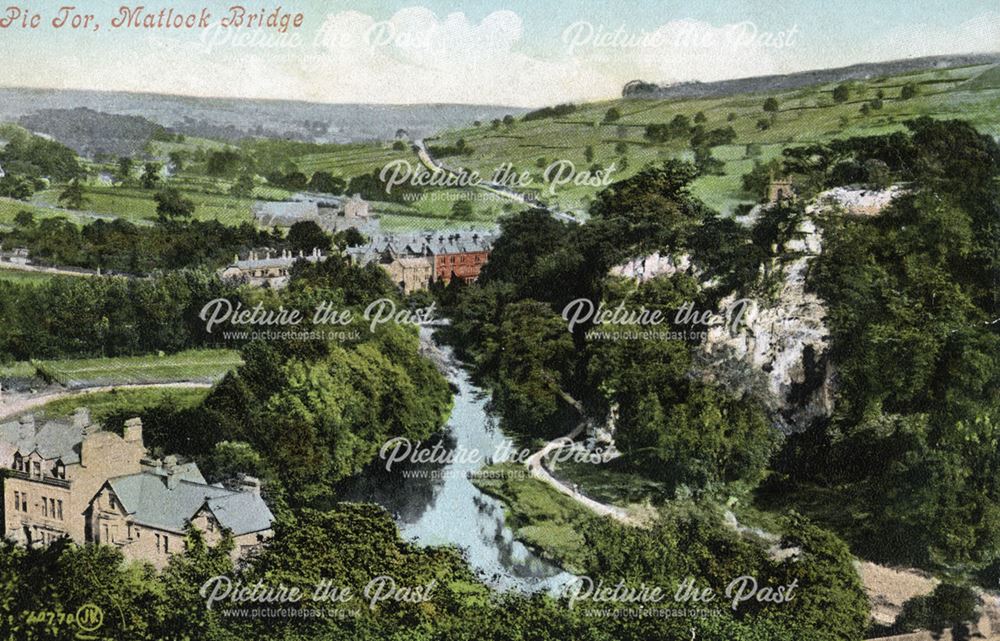 Pic Tor and the River Derwent, Matlock, c 1925