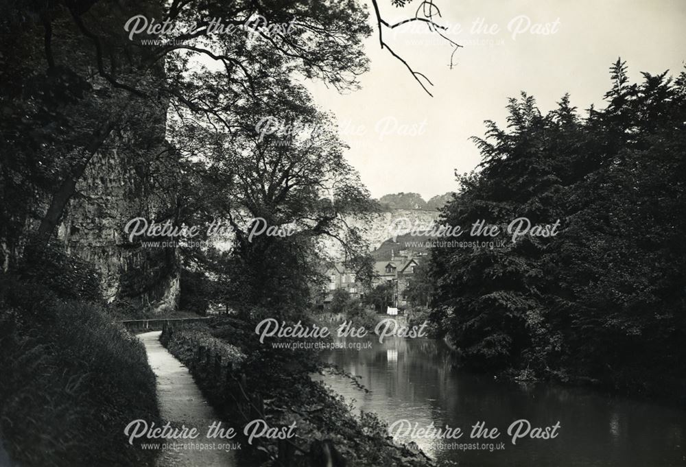 Pic Tor Promenade and the River Derwent, Matlock, c 1950