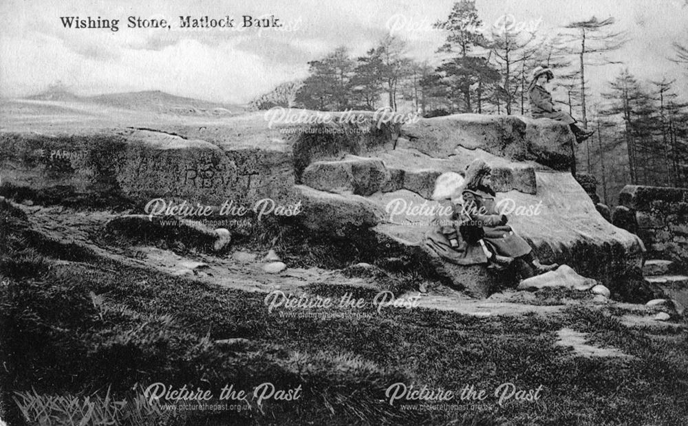 Wishing Stone, Lumsdale, Matlock, c 1890