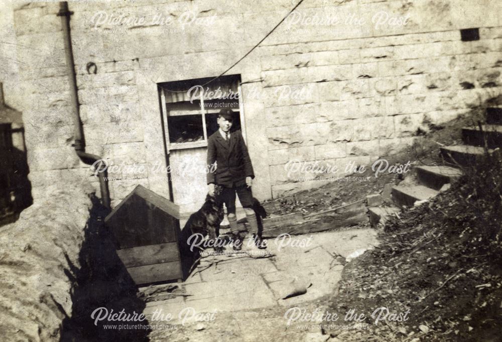 Unknown Lad and Dog, Bolsover, c 1930