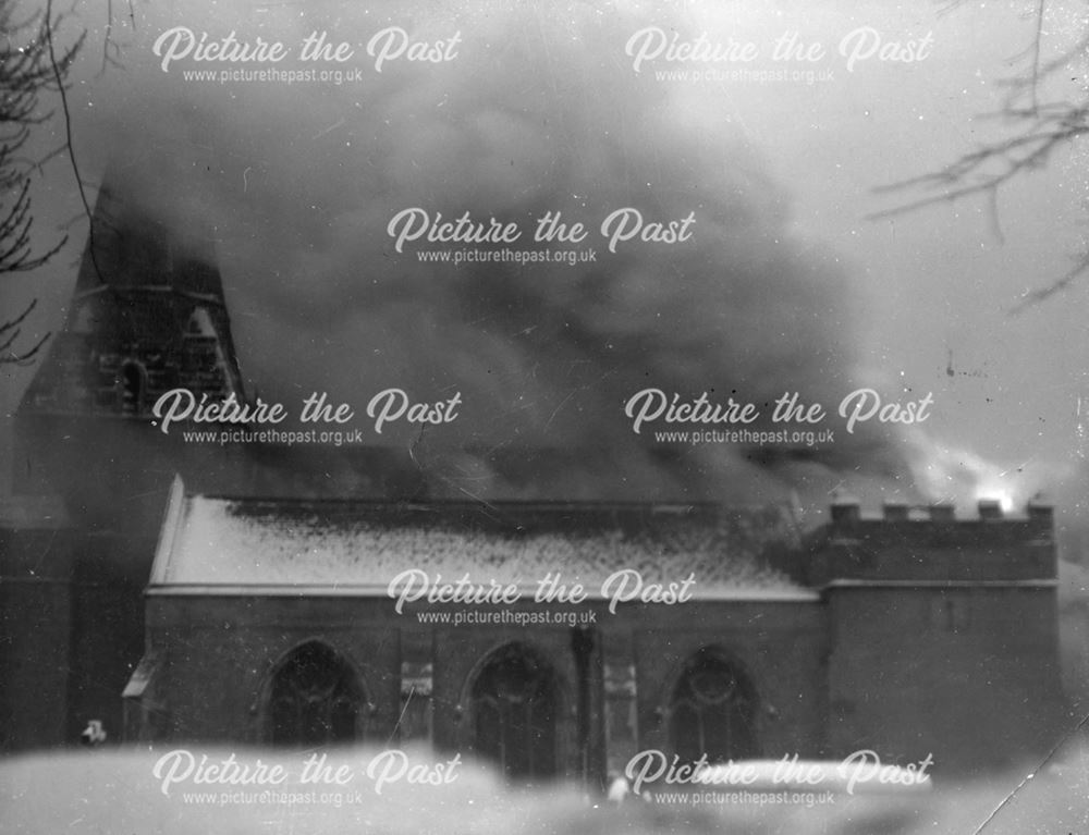 Bolsover Parish Church Fire, 1960