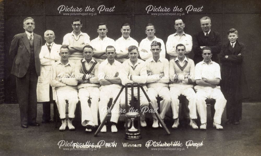Poolsbrook Miners Welfare Cricket Winners, c 1930