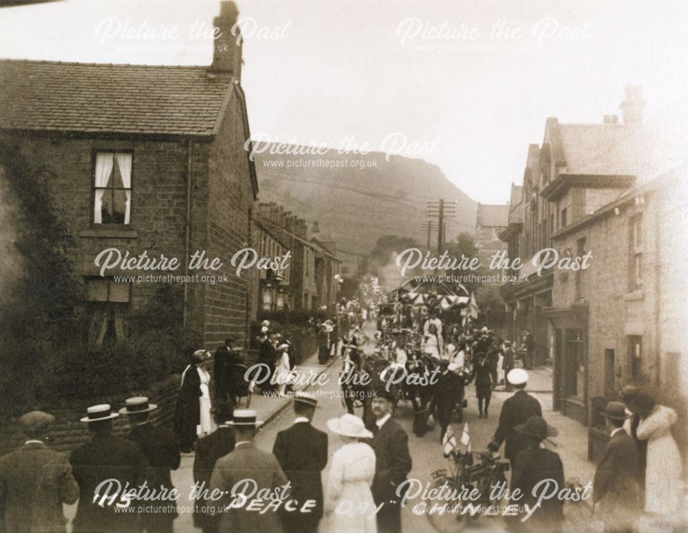 Peace Day Celebrations and Parade, Chinley, 1919