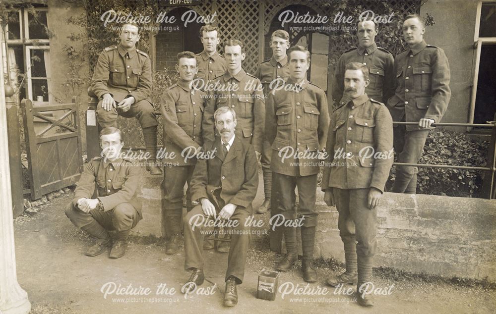 Local Soldies Billeted in France, Chinley, c 1910s