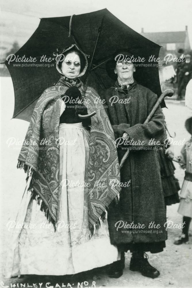 Mary Walton and Mrs Marsland at Chinley Gala, undated