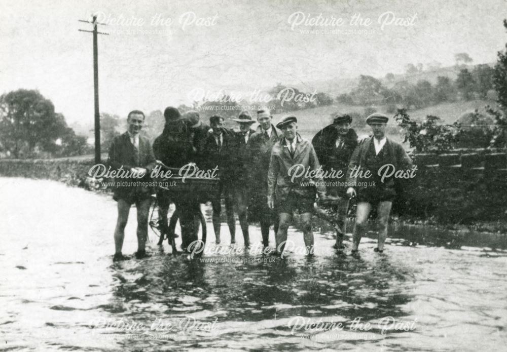 Negotiating floods at The Warth, Whitehough, 1931