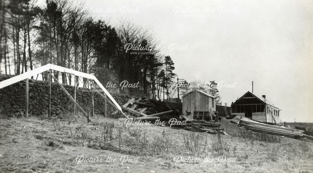 Start of the construction of Ladybower Reservoir, c 1935