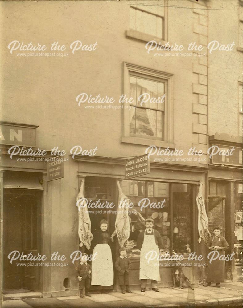 John Jacobs Outside his Butchers Shop, Nottingham, c 1900