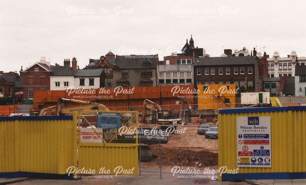 The site of the former Nottingham Evening Post building, Forman Street, Nottingham, 1999