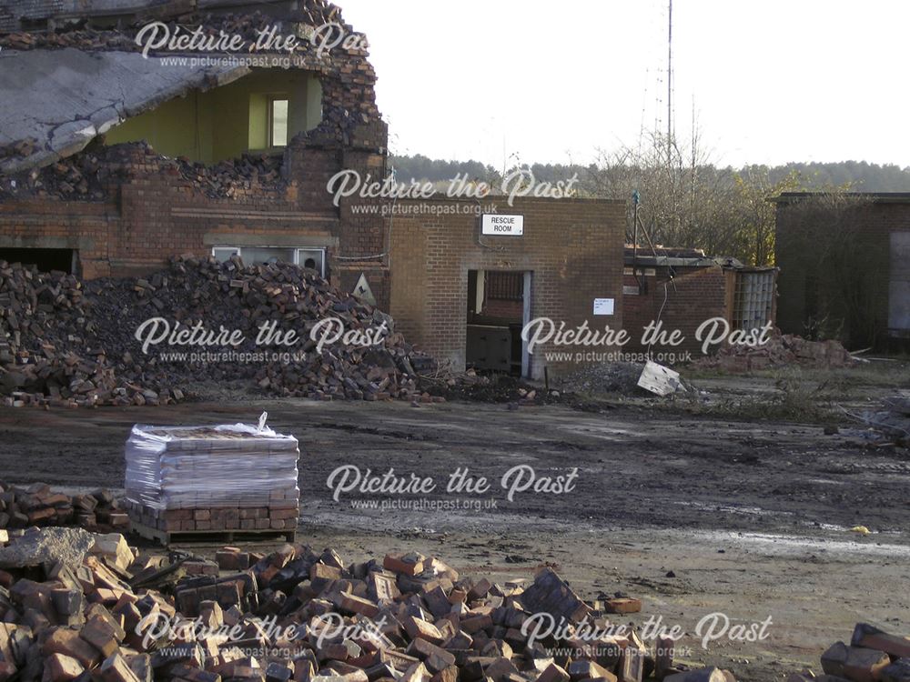 Demolition of Rescue Room, Clipstone Colliery, off Mansfield Road, Clipstone, 2007