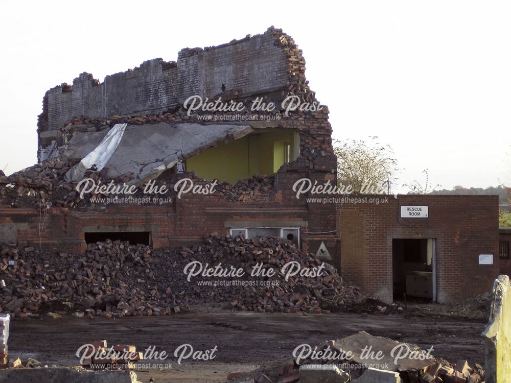 Demolition of Rescue Room, Clipstone Colliery, off Mansfield Road, Clipstone, 2007