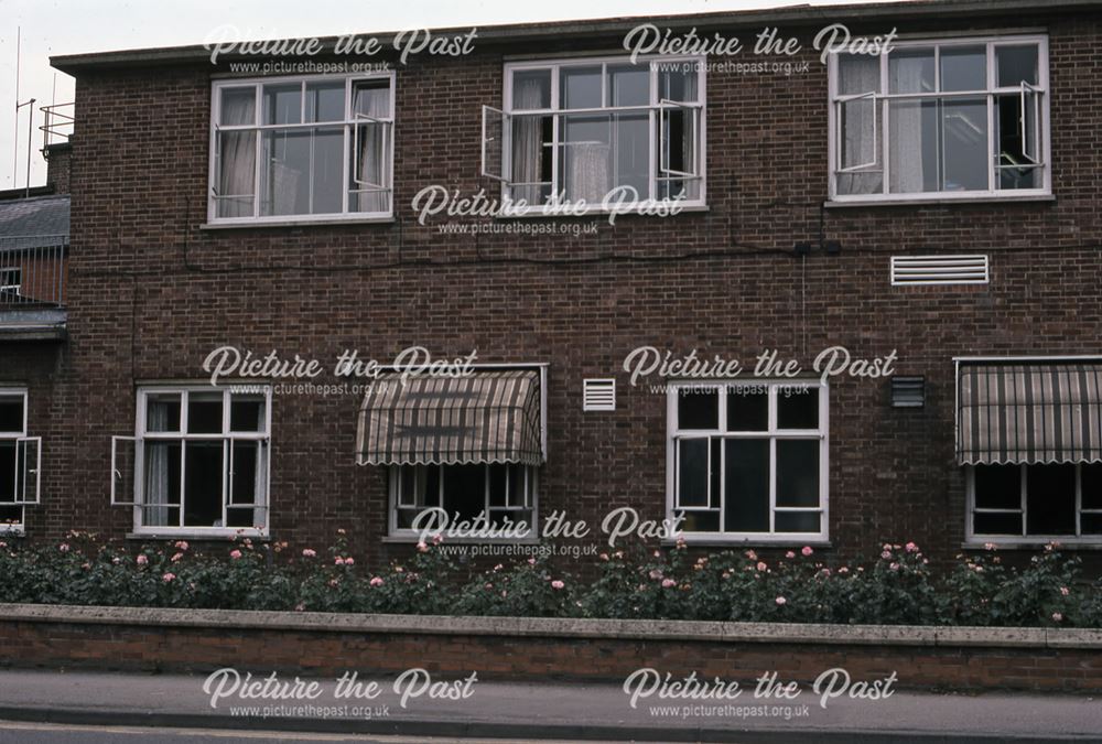 Side of Newark Hospital, Sherwood Ave, Newark, 1987