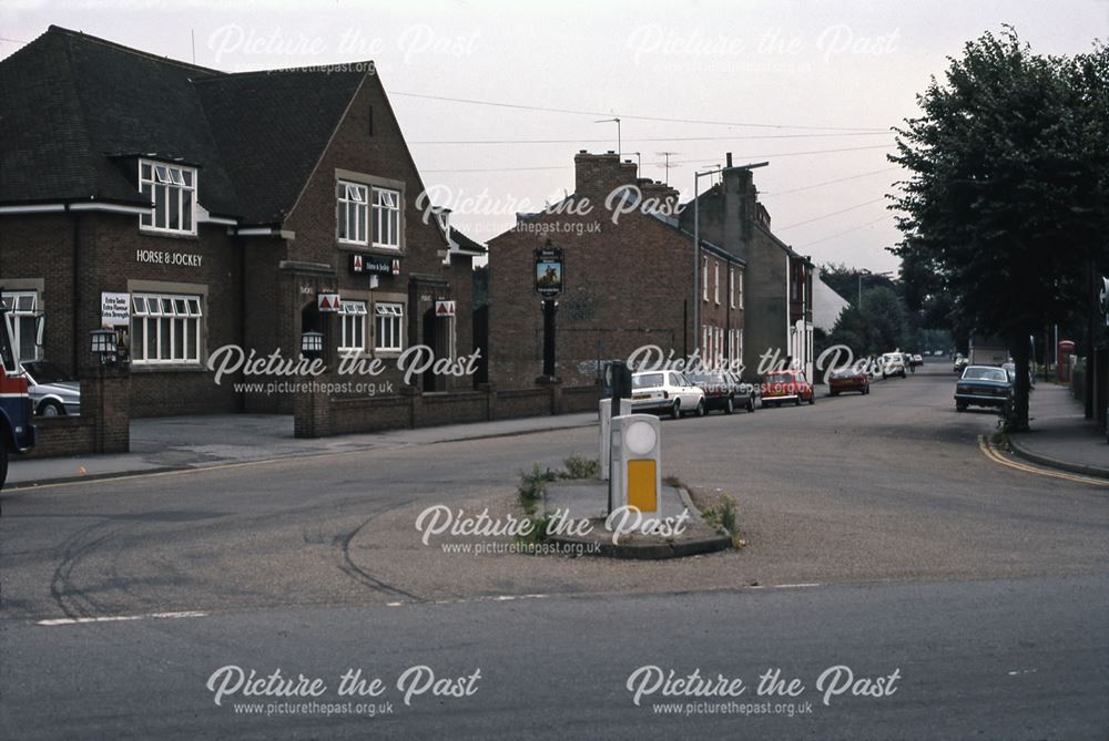 Balderton Gate and Sherwood Ave Junction from Hospital, Newark, 1987