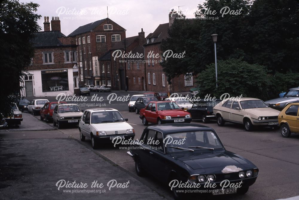 View towards Town Wharf, Slaughterhouse Lane, Newark, 1987