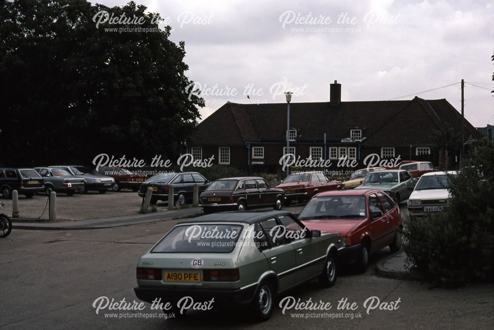 Rear of Employment Exchange, Slaughterhouse Lane, Newark, 1987