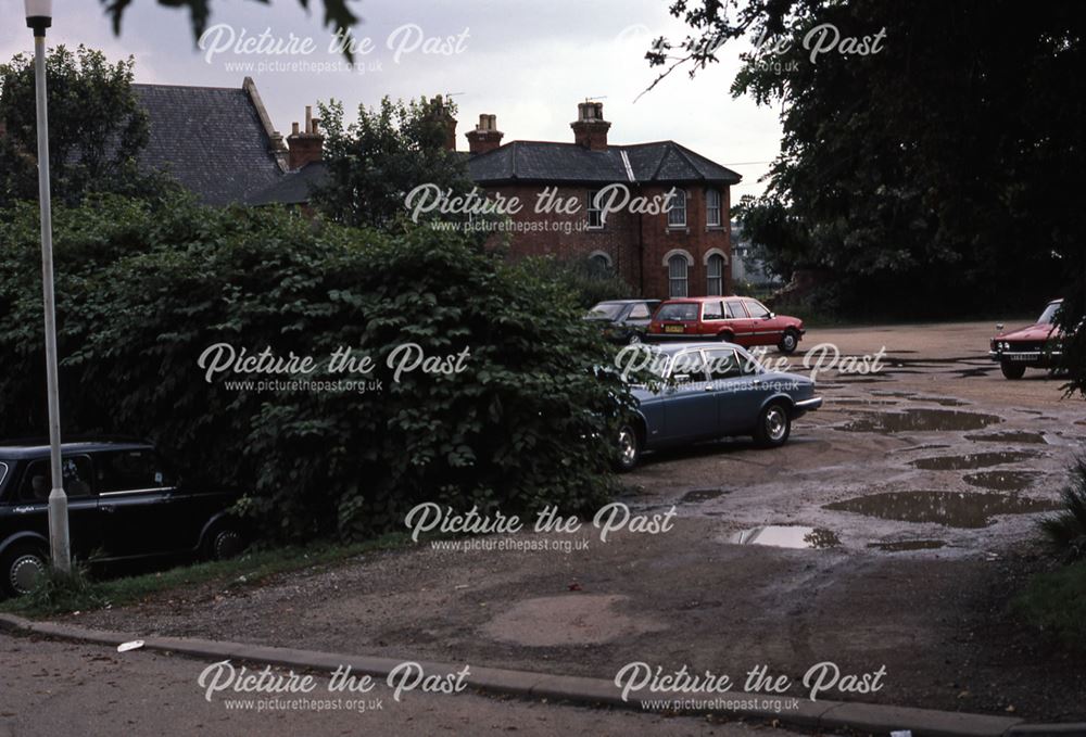 Car Park at rear of North Gate House, Slaughterhouse Lane, Newark, 1987