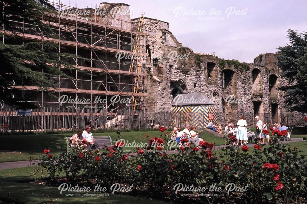 Newark Castle Grounds under Renovation, Newark, 1987