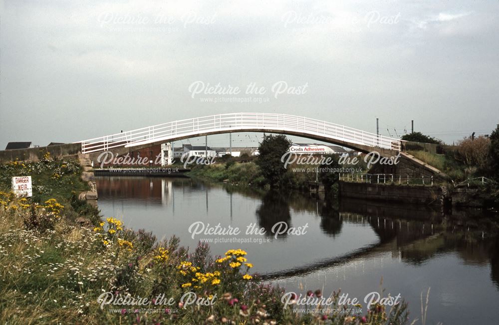 Footbridge Looking Upstream, River Trent, 1987