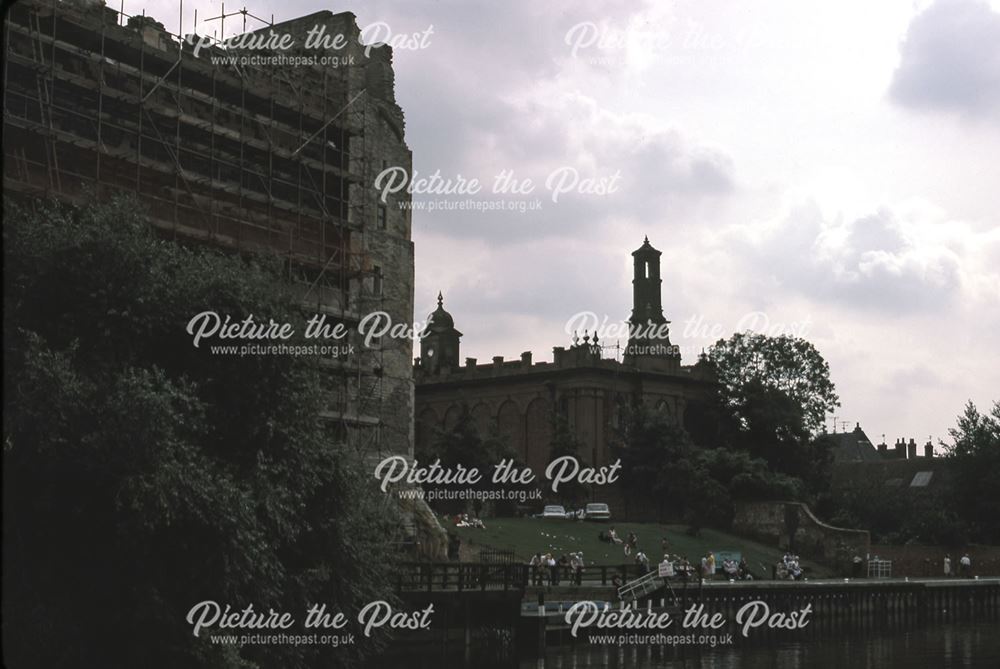 Newark Castle and Rear of Corn Exchange, Newark, 1987