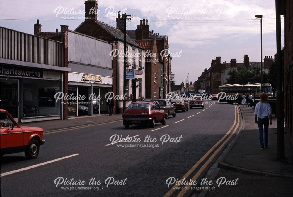 Lombard Street view to Beaumond Cross, Newark, 1987