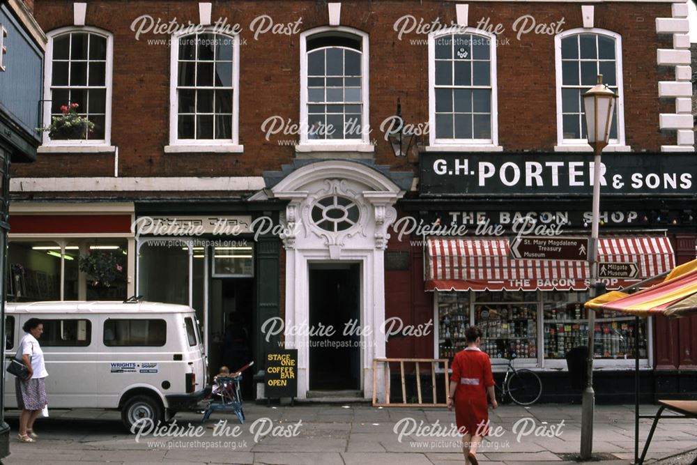 Porter and Sons Bacon Shop, Market Place, Newark, 1987