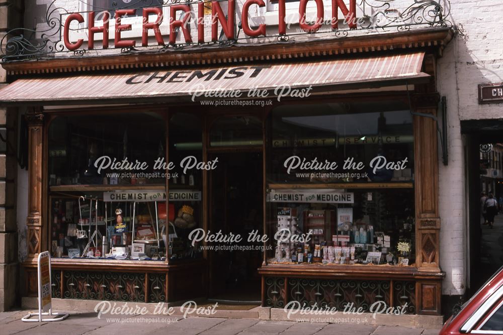 Cherringtons Chemist, Market Place, Newark, 1987