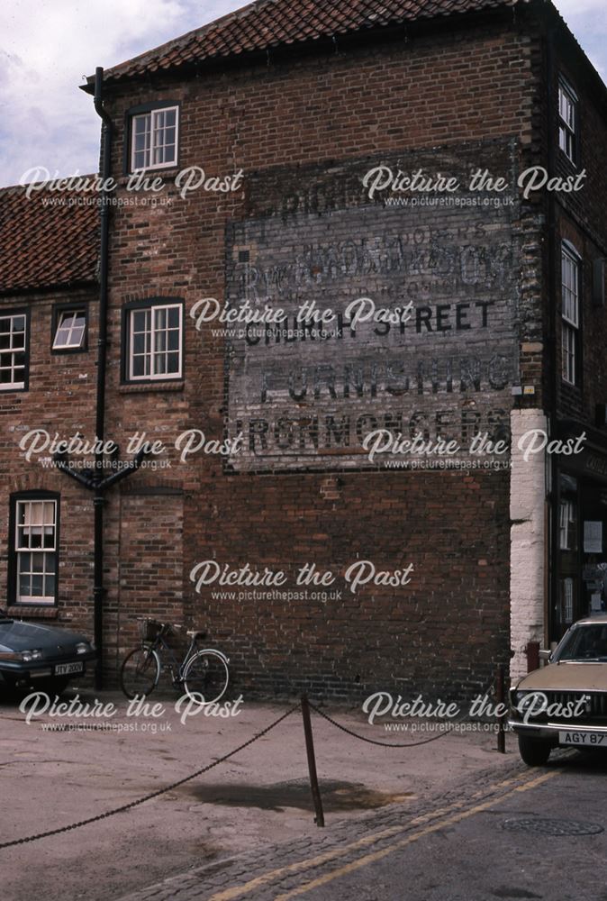 Old Sign writing on side of Bike Shop, Boar Lane  Newark, 1987