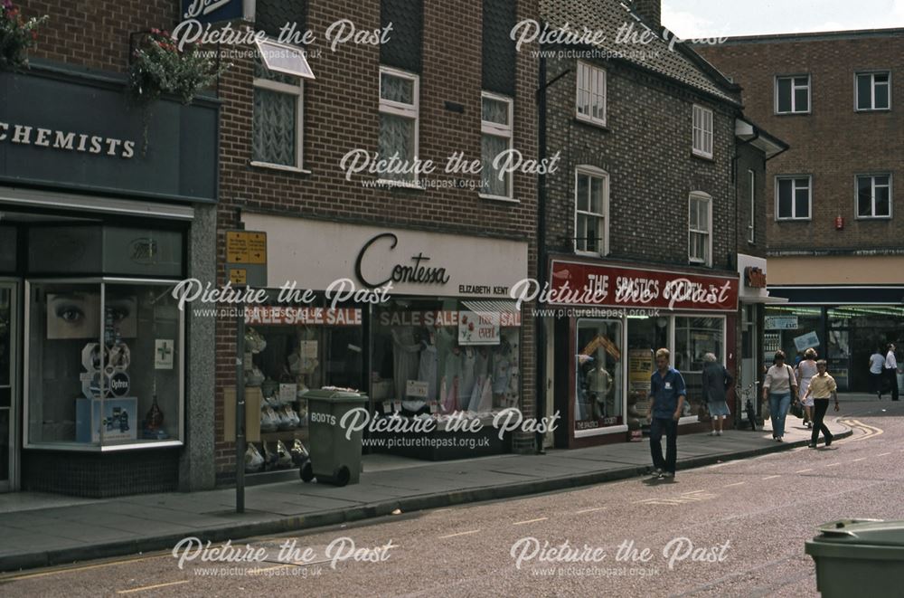 Boots Chemists and Contessa, Middle Gate, Newark, 1987