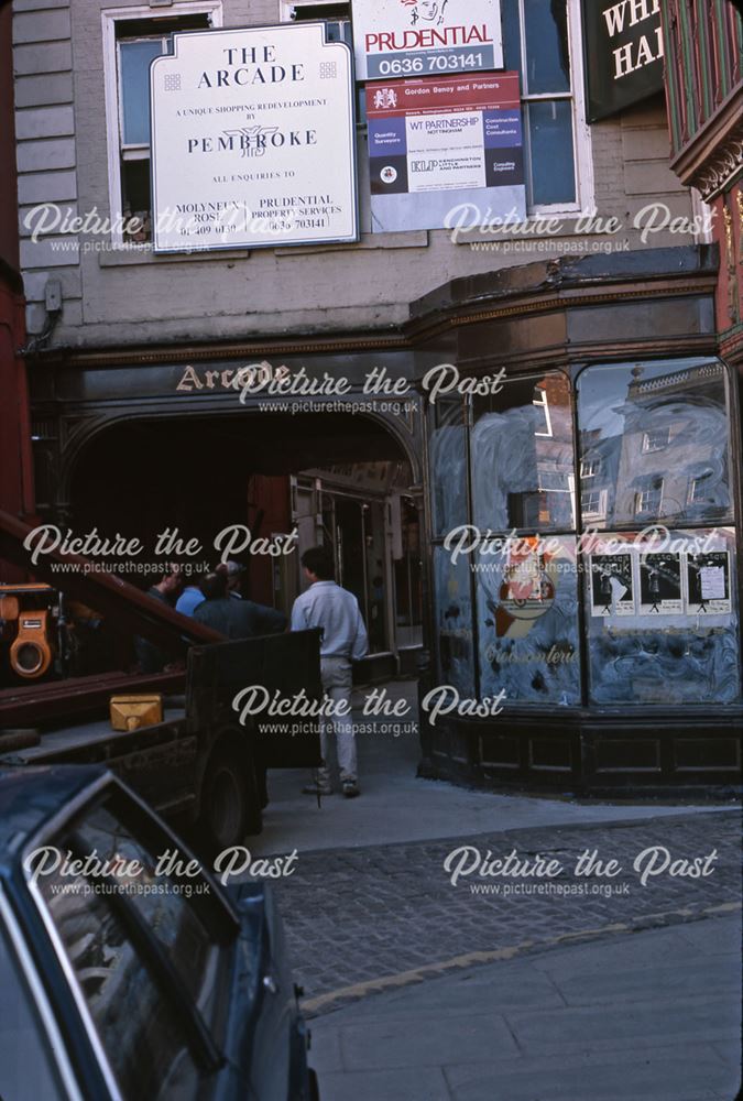 Arcade from Market Place, Newark, 1987