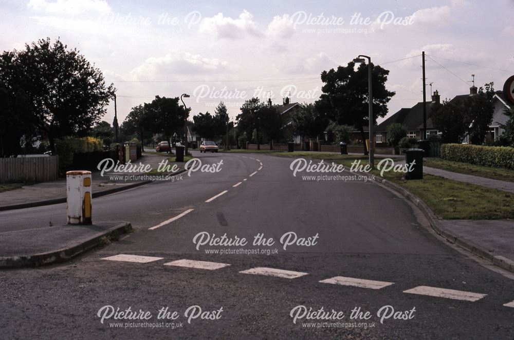 Hawton Road from Roundabout, Newark, 1987