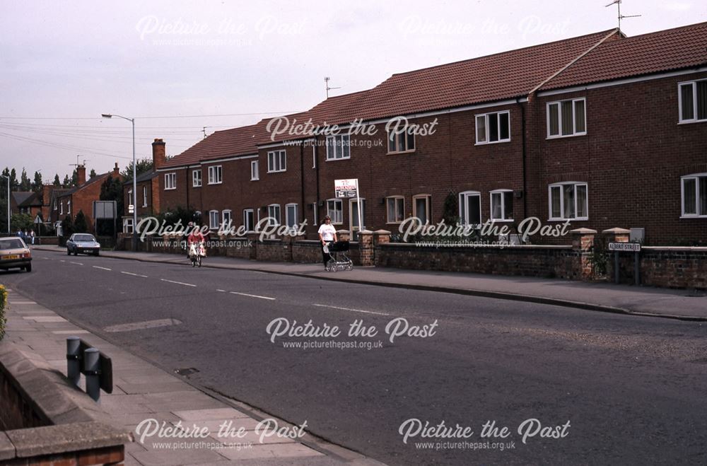 New Housing on site of old Army Barracks, Albert Street, Newark, 1987